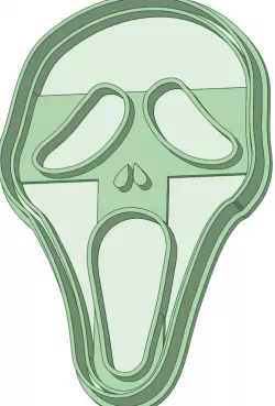 Scary movie with cookie cutter outline
