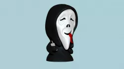 Scream Funny Ghostface Chibi STL - Funko Style