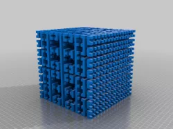 self intersecting hilbert-curve cube