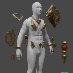 Sett Full kit League of Legends LOL Cosplay for printing 3D print model