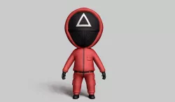 Squid Game Soldier Mask Triangle