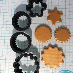 Steampunk cog cookie cutter set