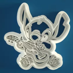Stitch Guitarist Cookie Cutter
