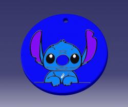 STL file lilo and stitch keychain holder / porta lilo y stitch