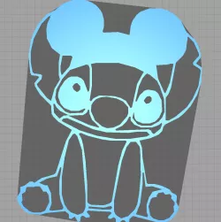 stitch mickey disney 2D