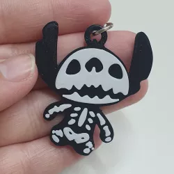Stitch Skull Keychain