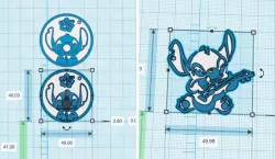 Stitich and Stitch keychain with guitar