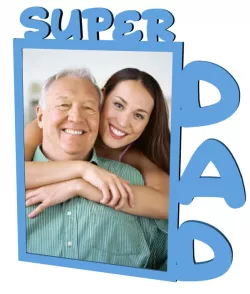SUPER DAD - Photo Frame 3D Printed
