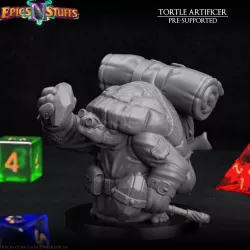Tortle Artificer Miniature - Pre-Supported