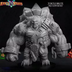 Tortle Brute Miniature - Pre-Supported