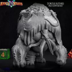 Tortle Ilithid Miniature - Pre-Supported