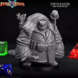 Tortle Ranger Miniature - Pre-Supported