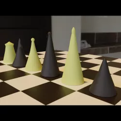 Ukrainian Chess Pieces from 1970s STL 3MF 3D Model