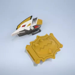 White Dino Thunder Morpher and Buckle