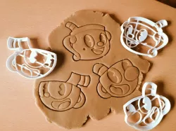 x3 cookie cutter characters Cuphead - video games