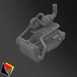 1/64 Scale Hot Rod Turbo Diesel Engine