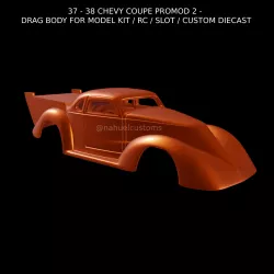 37 - 38 CHEVY COUPE PROMOD 2 - DRAG BODY FOR MODEL KIT / RC / SLOT / CUSTOM DIECAST