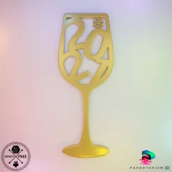 3D Ornament - 2021 Wine Glass