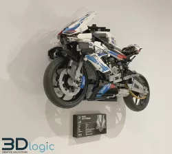 3D printed wall mount for LEGO BMW M 1000RR 42130