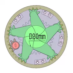3DP5BLROD20A Mechanical Iris shutter diy diaphragm mechanism