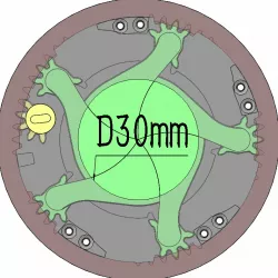 3DP5BLROD30A Mechanical Iris shutter aperture mechanism diy diaphragm