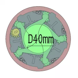 3DP5BLROD40A Mechanical shutter diaphragm Iris diy aperture