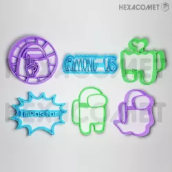 6 CUTTER CUTTERS COOKIE CUTTERS AMONG US