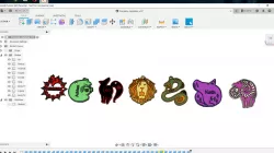7 keychains nanatsu no taizai, 2 colors (keychain seven deadly sins) )