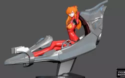 ASUKA COCKPIT EVANGELION SEXY GIRL STATUE CUTE PRETTY ANIME CHARACTER 3D PRINT