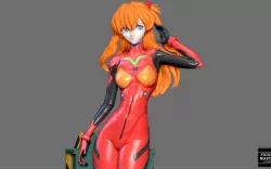 ASUKA PLUG SUIT EVANGELION SEXY GIRL STATUE CUTE PRETTY ANIME CHARACTER 3d print