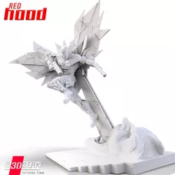 B3DSERK DC comics Red Hood: Jason Todd 3d Sculpture tested and ready for printing