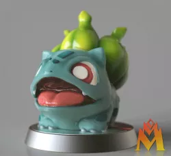 BABY BULBASAUR -NO PRINT SUPPORT NEEDED (V3)! - LIGHT FIXTURE/PLANT HOLDER (VERSION 3) POKÉMON FIGURINE