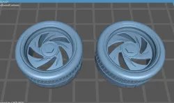 Billet wheels model car