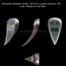 Brewster Radiator Grille / Grill for custom diecast / RC / slot / Model kit rat Rod