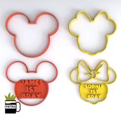 CUSTOM NAME COOKIE CUTTER MULTI-SIZE MICKY MOUSE