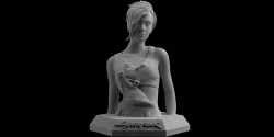 Cyberpunk 2077 Judy Alvarez Download 3D print model STL files statue figure video game digital pattern 3D printing Sculpture Art