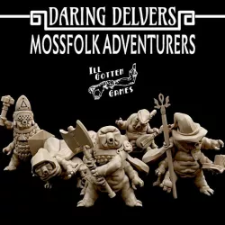 Daring Delvers: Mossfolk Adventurers