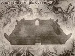 Demon Fighting Pits Terrain or Dice Tray For Dungeons & Dragons, Pathfinder, Warhammer Tabletop Gaming