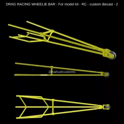 DRAG RACING WHEELIE BAR - For model kit - RC - custom diecast - 2