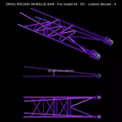 DRAG RACING WHEELIE BAR - For model kit - RC - custom diecast - 4