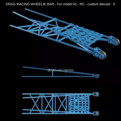 DRAG RACING WHEELIE BAR - For model kit - RC - custom diecast - 5