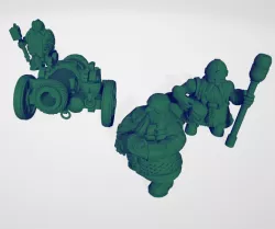 Dwarven cannon and crew