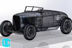 Engine. V8 Ford 32 Roadster. Scale 1\24