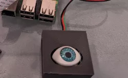 Eye led push button
