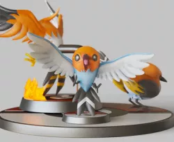 Fletchling,Talonflame,Fletchinder Evolution Pack -- FAN ART - POKÉMON FIGURINE