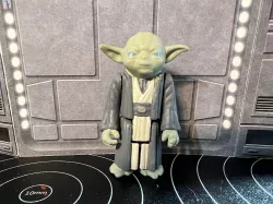FORCE GHOST YODA VINTAGE CUSTOM STAR WARS ACTION FIGURE, KENNER 3.75", CUSTOM 1/18 JEDI FIGURE