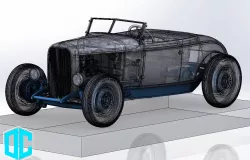 Ford 32 Roadster. Scale 1\24. Custom chassis