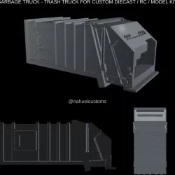 GARBAGE TRUCK - TRASH TRUCK FOR CUSTOM DIECAST / RC / MODEL KIT