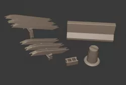 Gaslands Construction Barricade Set