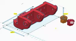 Gearbox 1 for Tanks Assembly to fit Gearmotors D25